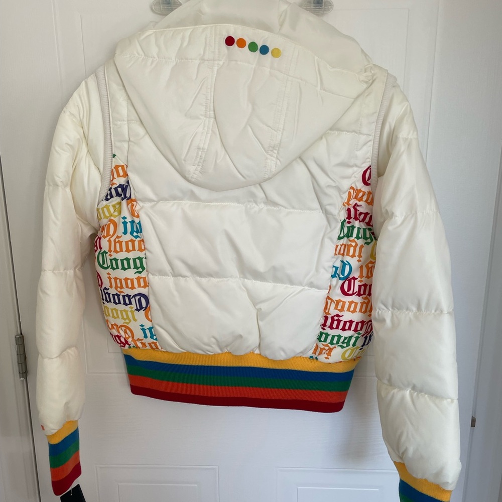 Vintage COOGI Australia Puffer Jacket | NWT | Rainbow Trim | Women’s M - Picture 6 of 8